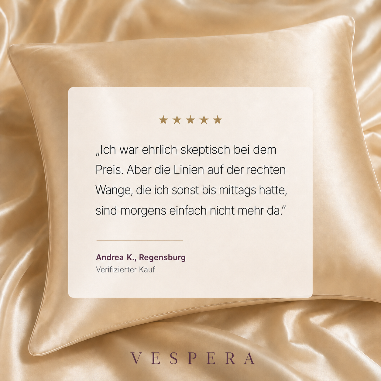VESPERA Kissenbezug aus 100 % Seide
